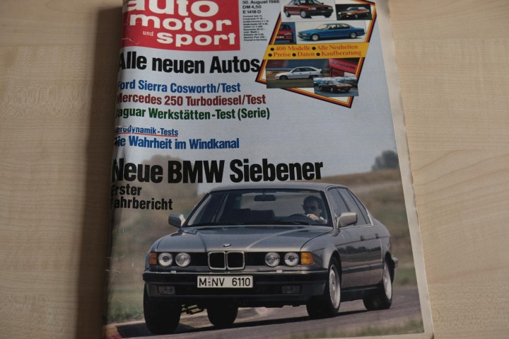 Deckblatt Auto Motor und Sport (18/1986)